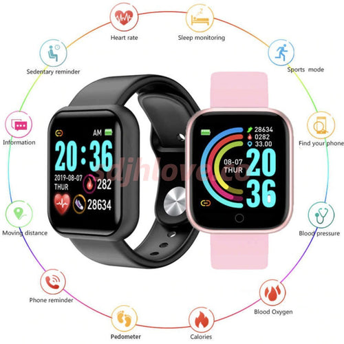 Smartwatch Macaron – Reloj Inteligente Deportivo con Monitor de Actividad