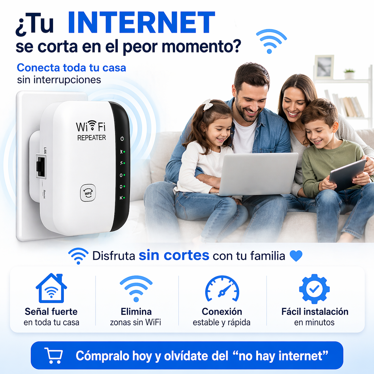 Repetidor Amplificador de señal Wifi  + Envío Gratis 🎁