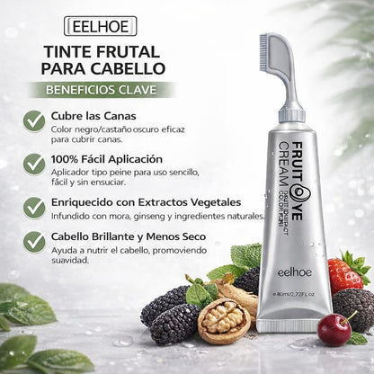 TINTE FRUTAL CUBRE CANAS – Con Peine Aplicador 🌿