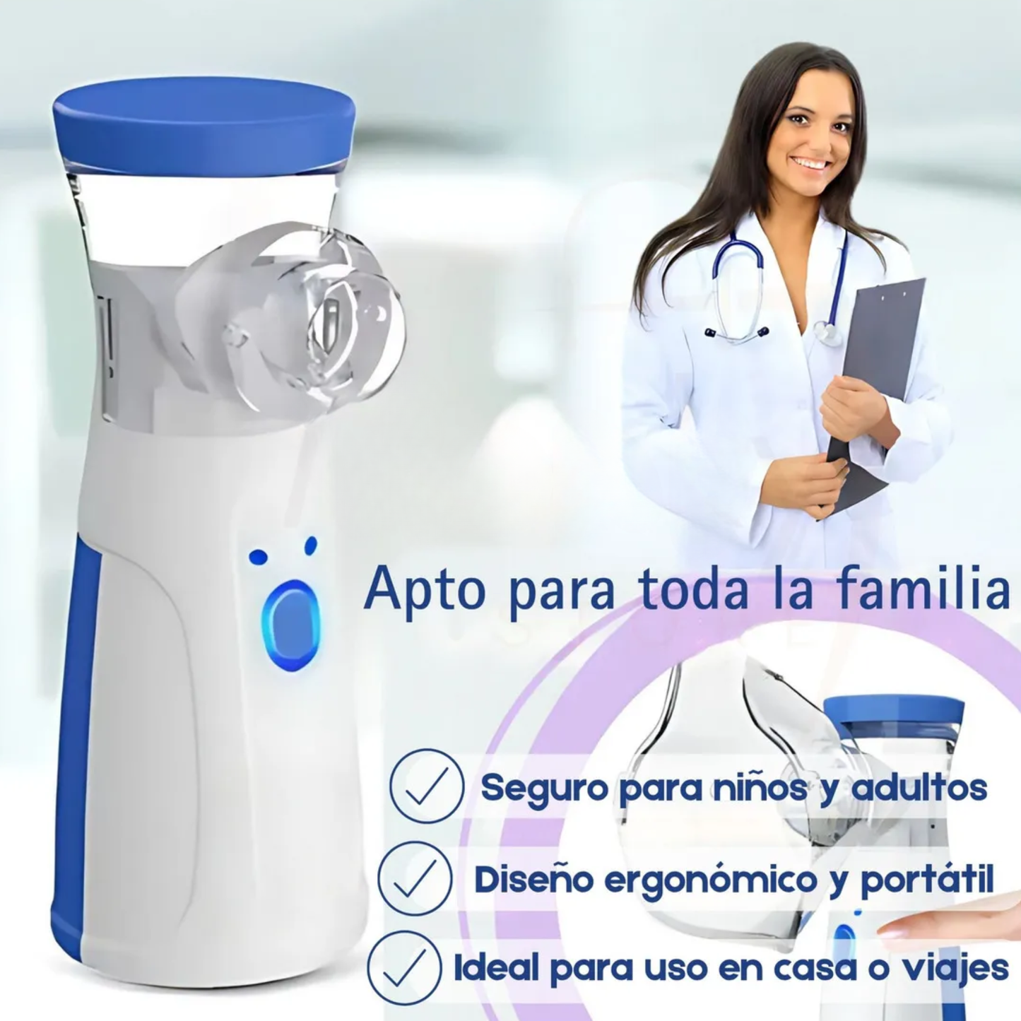 Nebulizador para Bebés, Niños y Adultos