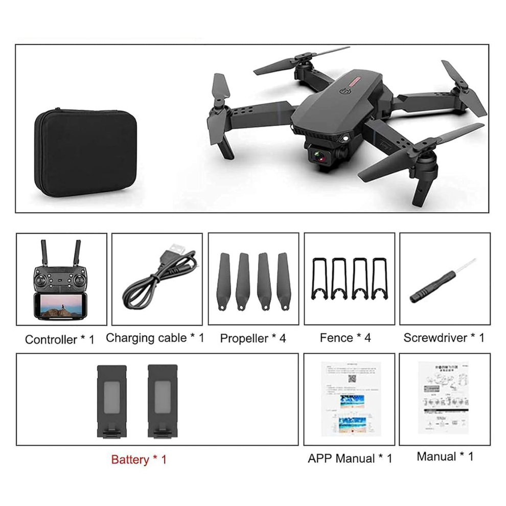 Dron 4K HD con Doble Cámara y Estabilización Inteligente