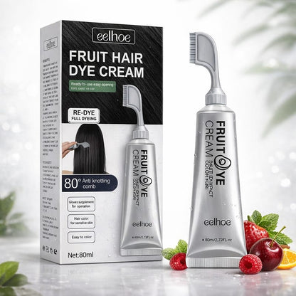 TINTE FRUTAL CUBRE CANAS – Con Peine Aplicador 🌿