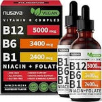 Complejo B Líquido Vegano – B12, B6, B1, Niacina y Folato + ENVIO GRATIS 🎁