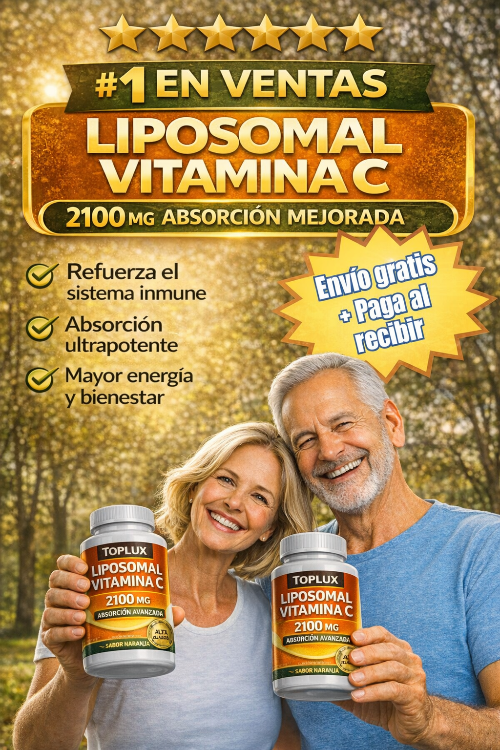 🍊Vitamina C Liposomal 2100 mg + ENVIO GRATIS -  Con la potencia de 40 Naranjas 🔥