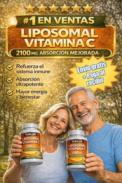 🍊Vitamina C Liposomal 2100 mg + ENVIO GRATIS -  Con la potencia de 40 Naranjas 🔥