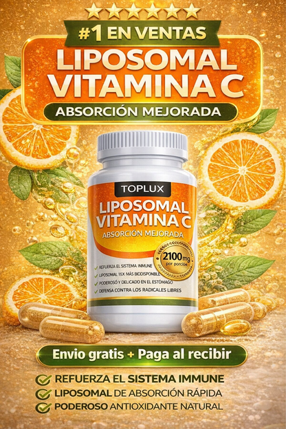 🍊Vitamina C Liposomal 2100 mg + ENVIO GRATIS -  Con la potencia de 40 Naranjas 🔥