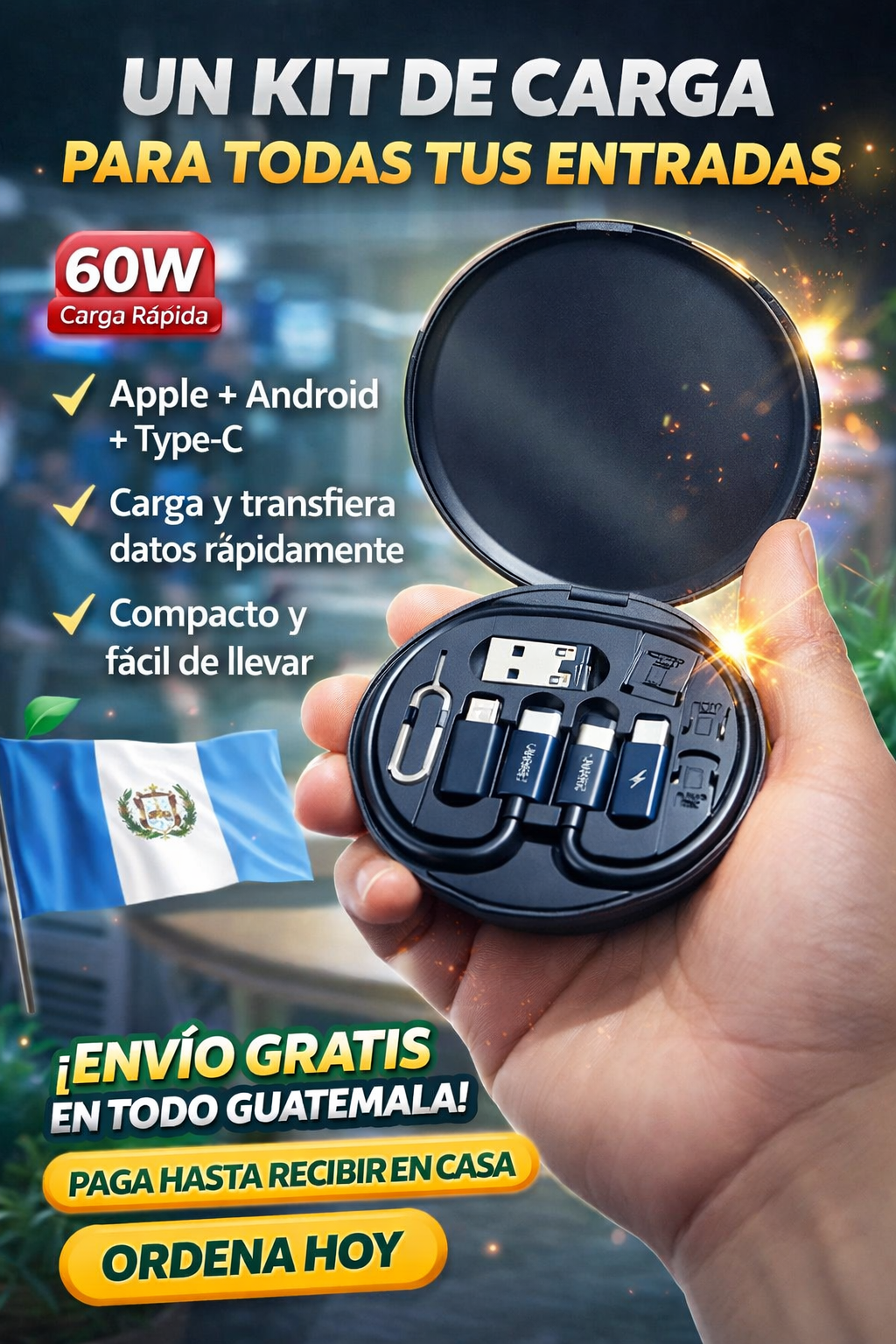 Kit Viajero Multifuncional de Cables de Datos + ENVIO GRATIS
