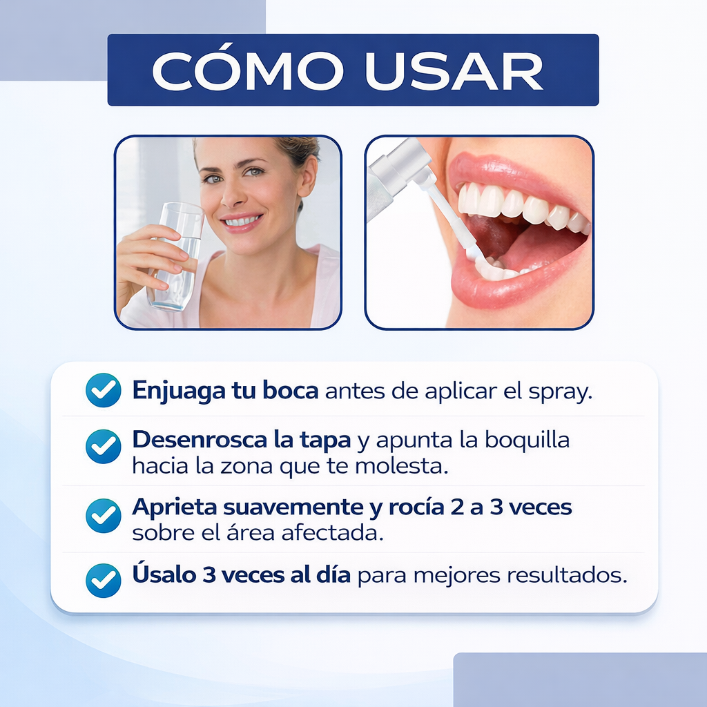 SPRAY BUCAL | ALIVIO RÁPIDO AL DOLOR DE ENCÍAS Y DENTAL🦷 + ENVIO GRATIS