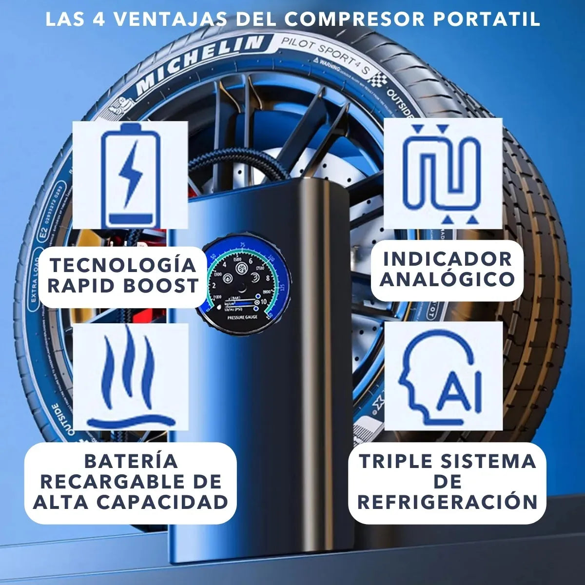 INFLADOR PORTABLE DIGITAL + ENVIO GRATIS