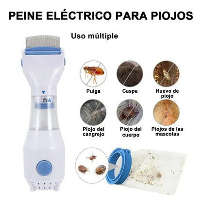 ⚡🪮Peine eléctrico eliminador de piojos y liendres🕷️ + ENVIO GRATIS🚚