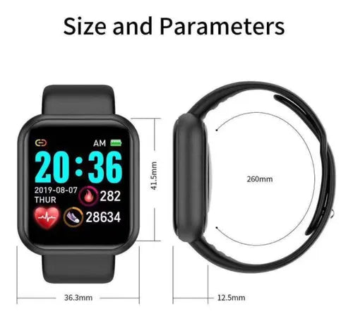 Smartwatch Macaron – Reloj Inteligente Deportivo con Monitor de Actividad