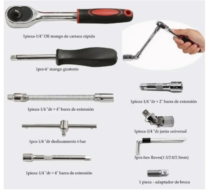 Set de Llaves Profesional – Todo en un solo kit 🔧