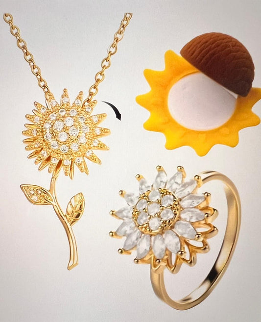 ANILLO + COLLAR GIRATORIO | ESTILO GIRASOL