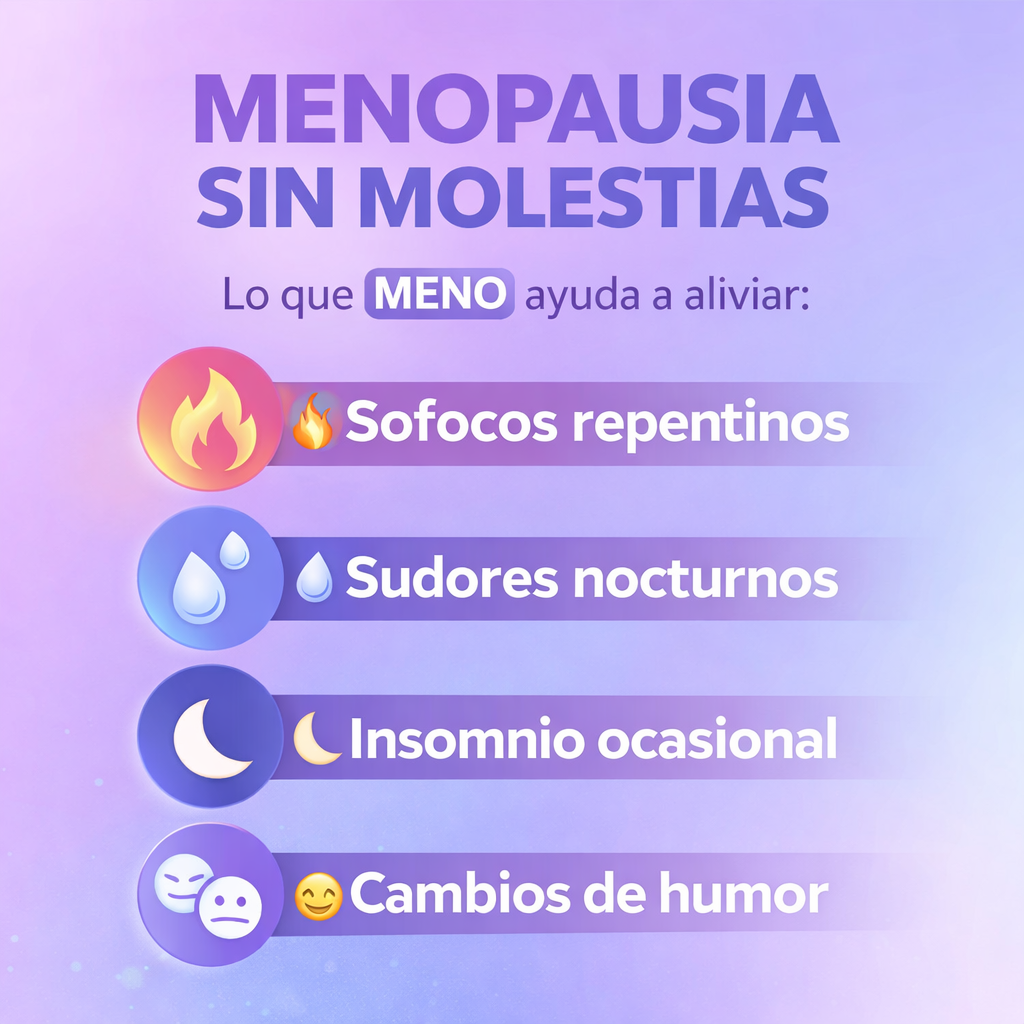 50% OFF-  MENO 🔥Controla Sofocos y Peso en la Menopausia