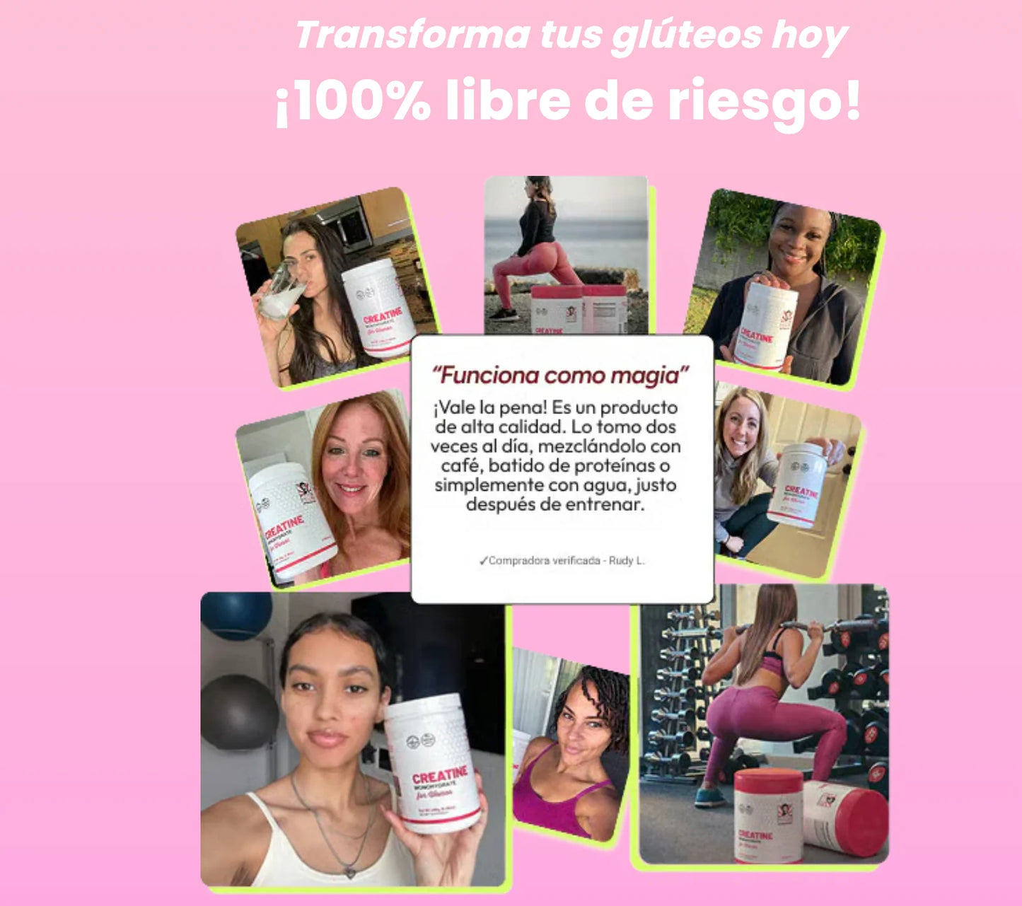 CREATINA MONOHIDRATADA PARA MUJERES (+COLÁGENO) + ENVÍO GRATIS