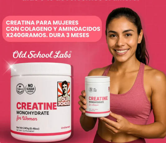 CREATINA MONOHIDRATADA PARA MUJERES (+COLÁGENO) + ENVÍO GRATIS